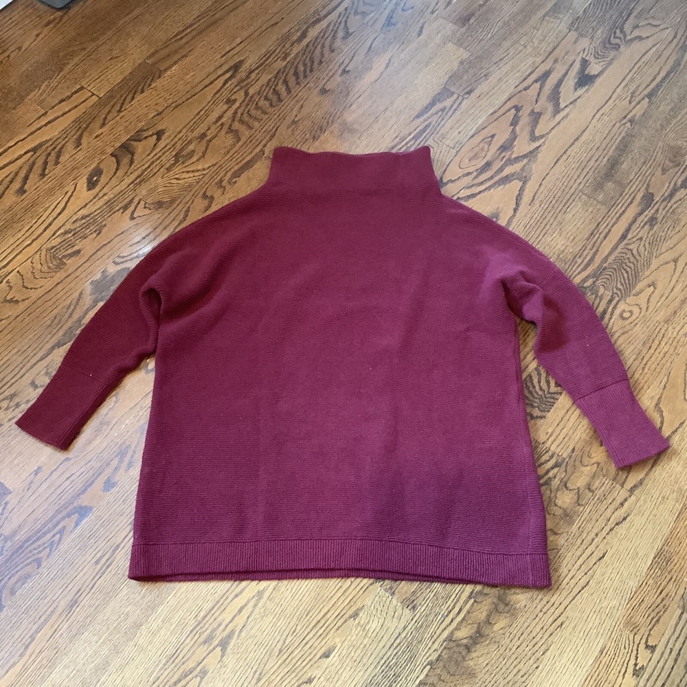 Free People Ottoman Slouchy Tunic Garnet Maroon Sz S EUC